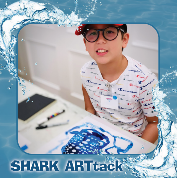 Artist creates ink whale shark for Shark ARTtack.