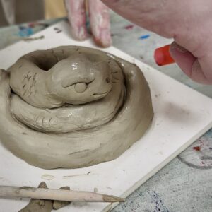 Ceramics hand-building with clay